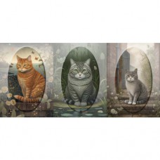 TRI INSPIRATIONS GREETING CARD Cat Medley